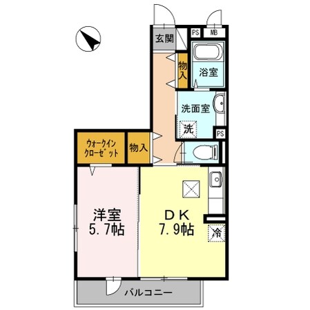 大黒屋ハイツ三番館の物件間取画像